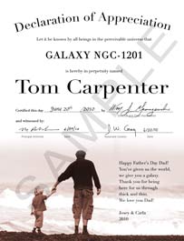 name a galaxy father certificate