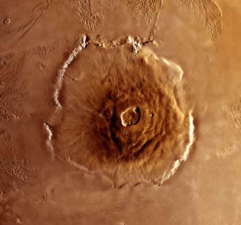 Olympus Mons aerial view
