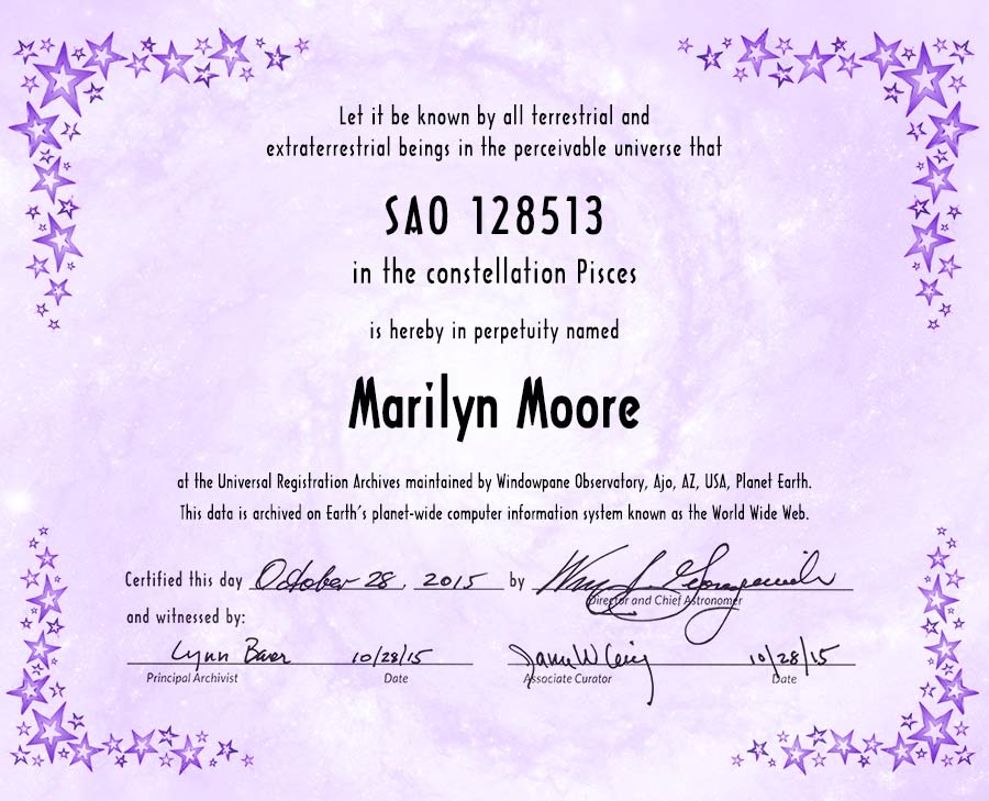 binary star certificate 3